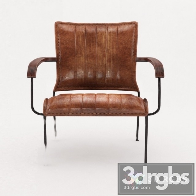 Seney Brown Iron Armchair 3dsmax Download - thumbnail 1