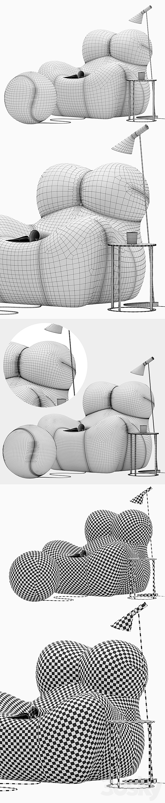 Serie Up 2000 armchair 3DSMax File - thumbnail 3