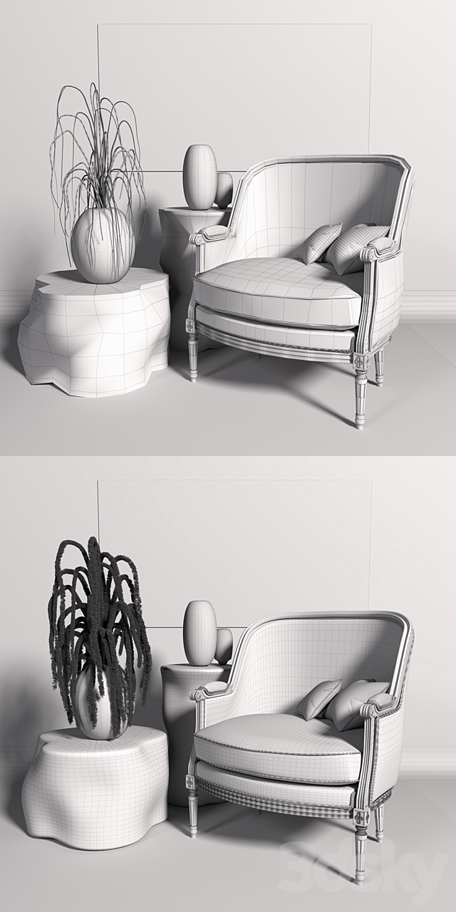 Set by Roche Bobois 3DS Max Model - thumbnail 3