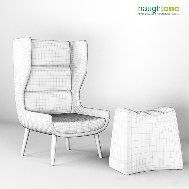 SET Naughtone: hush chair pinch stool 3ds Max - thumbnail 2