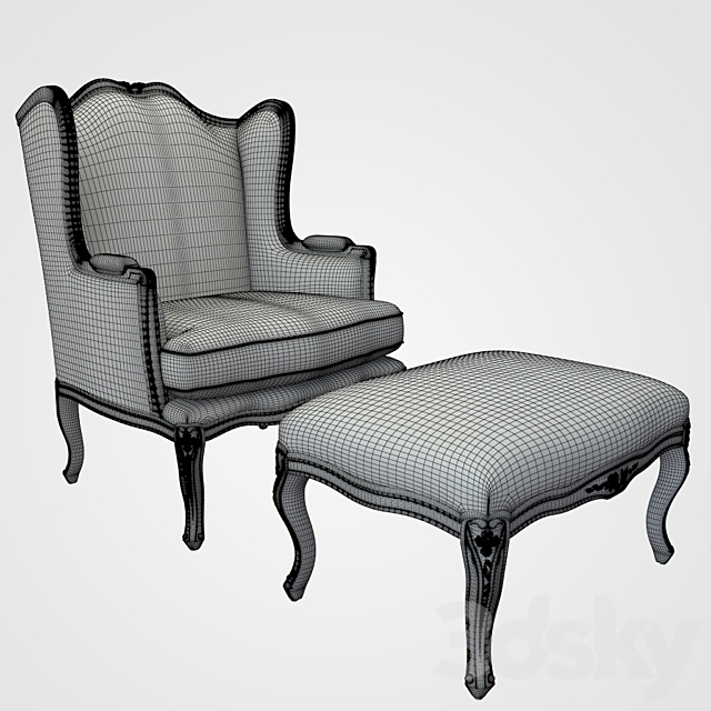 Seven Sedie Enea Armchair 3ds Max - thumbnail 3