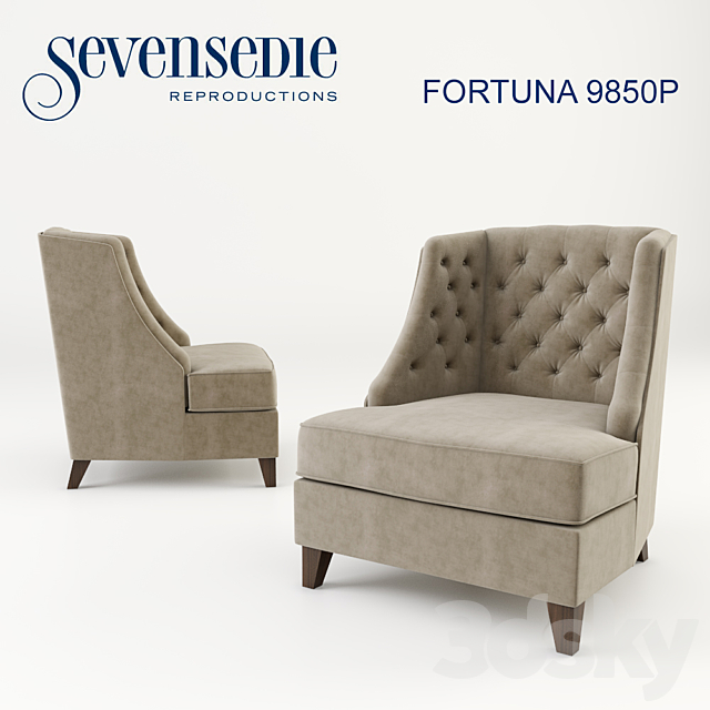 sevensedie fortuna 9850P armchair 3DSMax File - thumbnail 1