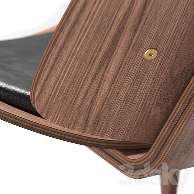 Shell Chair CH07 3DS Max Model - thumbnail 2