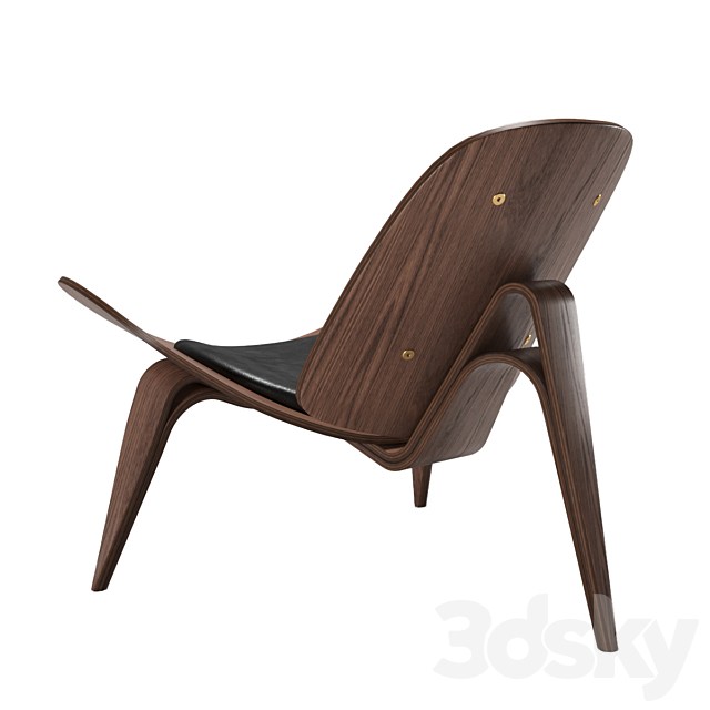 Shell Chair CH07 3DS Max Model - thumbnail 4