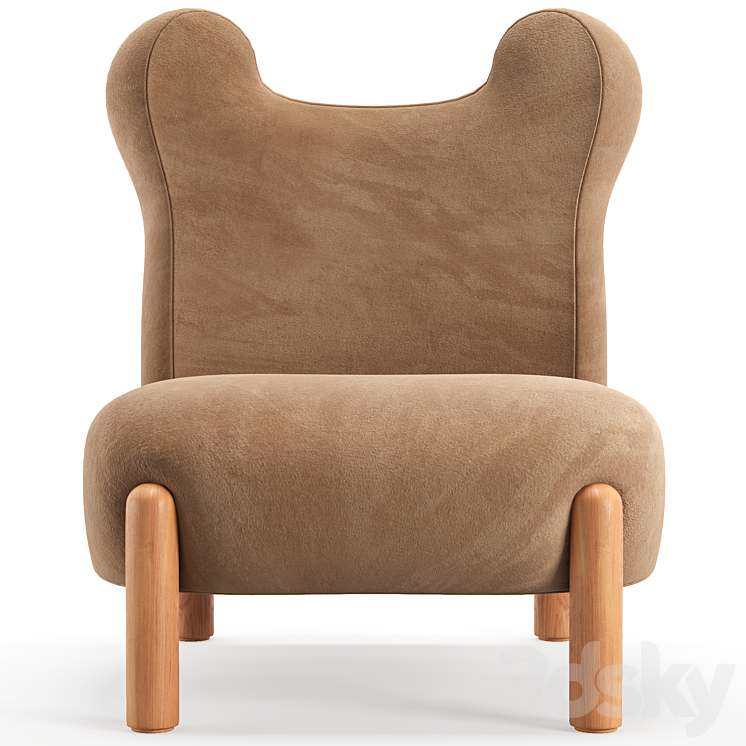 SHERPA BEAR Kids Chair 3DS Max Model - thumbnail 2