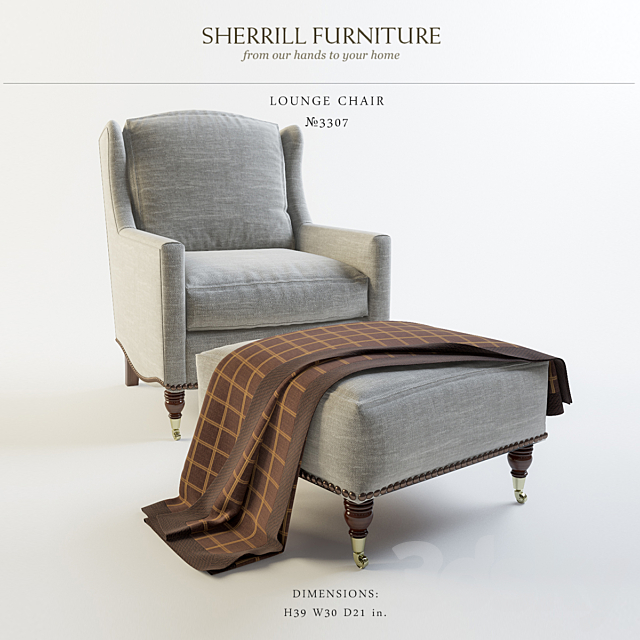 Sherrill Furniture_Lounge Chair_3307 3DSMax File - thumbnail 1