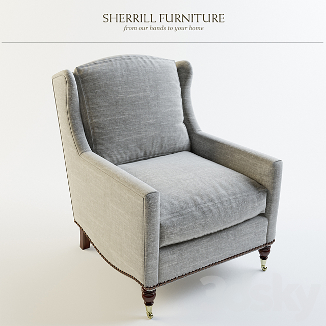 Sherrill Furniture_Lounge Chair_3307 3DSMax File - thumbnail 2