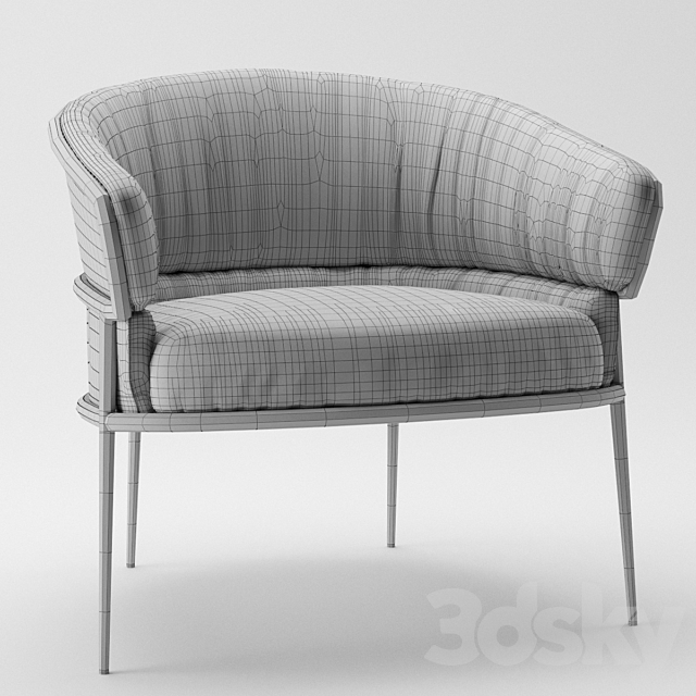 SHU-YING Fabric easy chair 3DSMax File - thumbnail 3