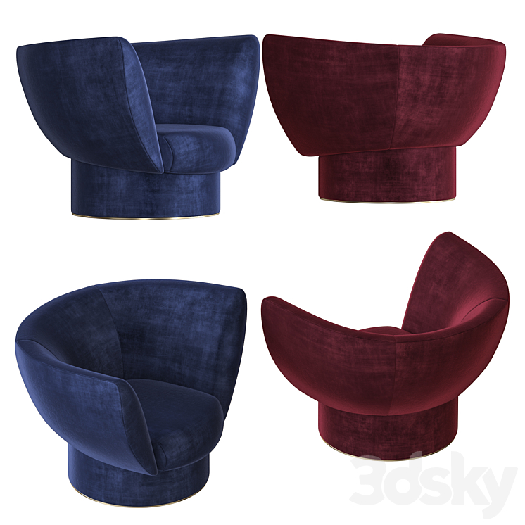 Sicis Tulipa Armchair 3DS Max - thumbnail 1