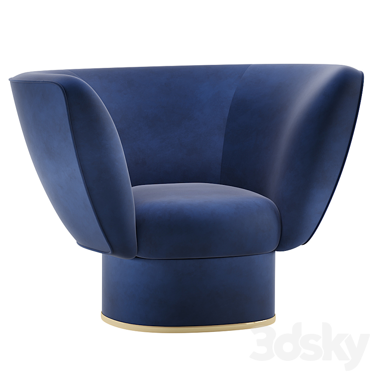 Sicis TULIPA Armchair 3DS Max - thumbnail 1