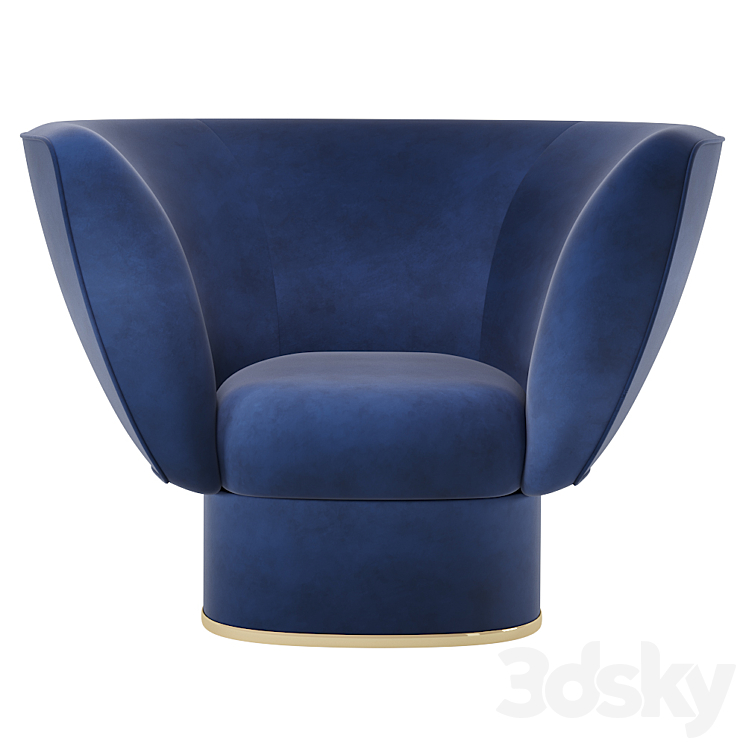 Sicis TULIPA Armchair 3DS Max - thumbnail 2