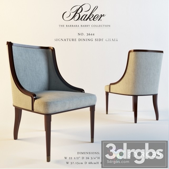 Signature Dining Arm Chair 3dsmax Download - thumbnail 1