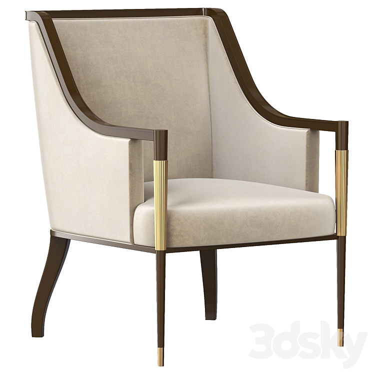 Signature Dining Arm Chair by Barbara Barry 3DS Max Model - thumbnail 1