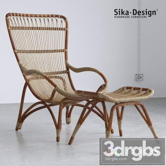 Sika Design Monet Chair Footstool 3dsmax Download - thumbnail 1