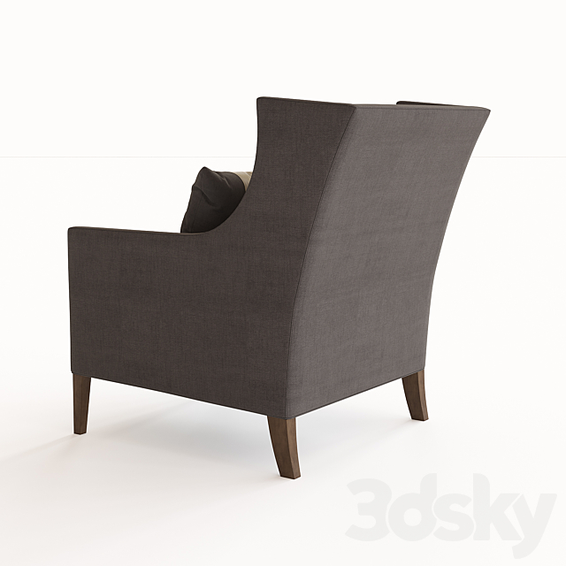 SLOAN WINGBACK UPHOLSTERED CHAIR 3ds Max - thumbnail 2