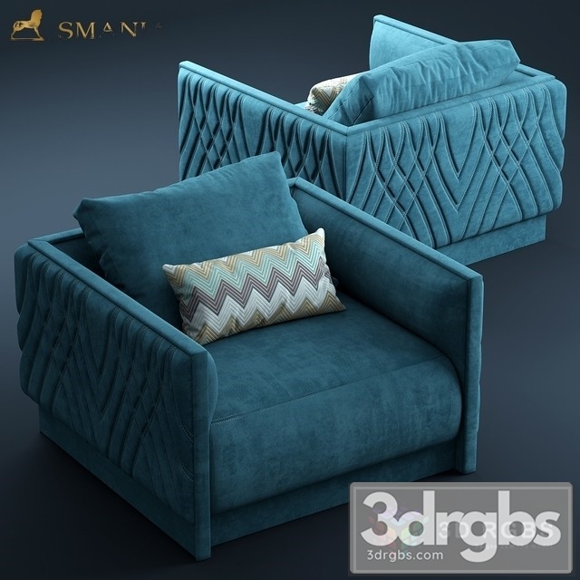 Smania Miami Armchair 3dsmax Download - thumbnail 1