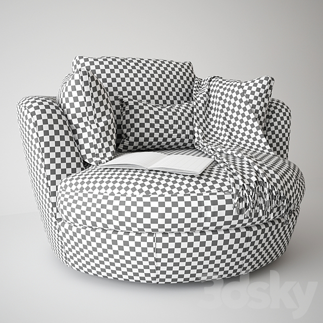 Snuggle Swivel Chair 3DSMax File - thumbnail 2