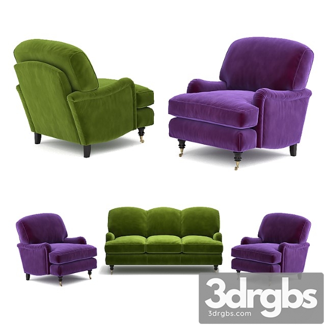 Sofa and armchair lady may 3dsmax Download - thumbnail 1