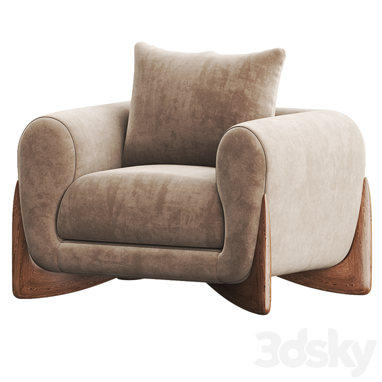 SOFTBAY Armchair By Porada 3DS Max - thumbnail 2