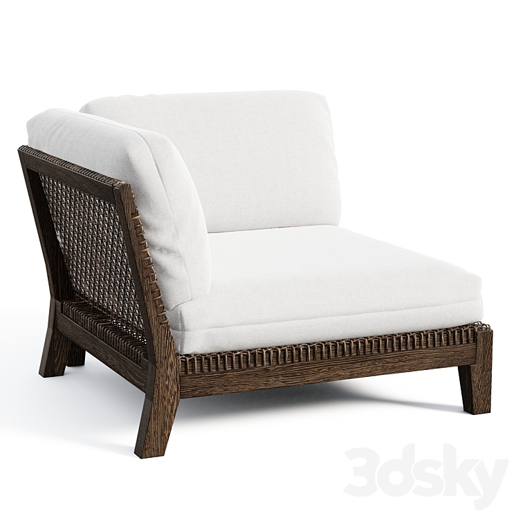 Sonoma Woven Corner Chair 3DS Max Model - thumbnail 1