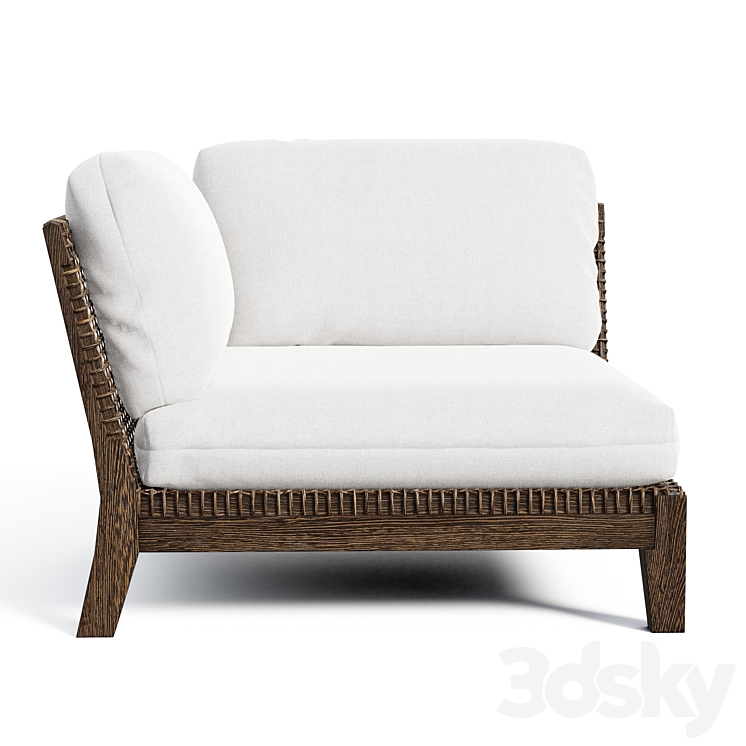 Sonoma Woven Corner Chair 3DS Max Model - thumbnail 2