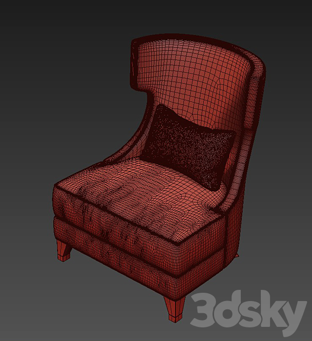 Sorbonne Chair by Jacques Garcia 3DSMax File - thumbnail 3