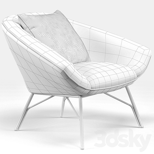 Soren Lounge Chair. Eichholtz Trento Coffee Table 3DSMax File - thumbnail 3