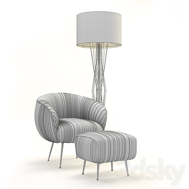 SOUFFLE OTTOMAN 3DSMax File - thumbnail 2