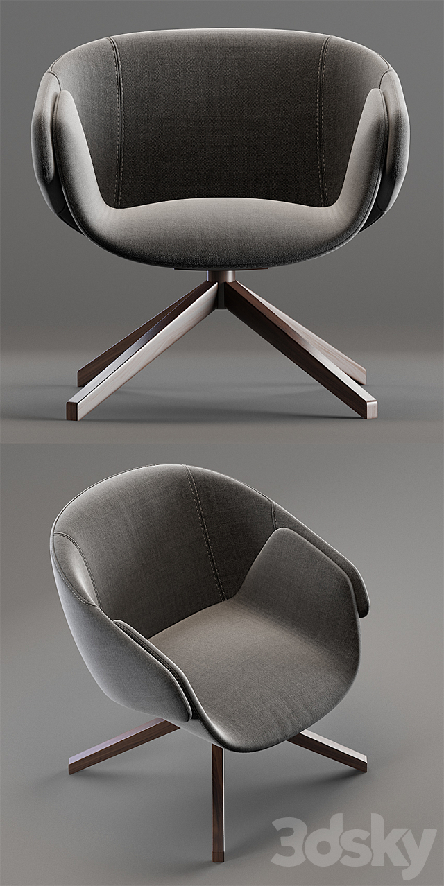 SP01 ANITA | Armchair 3DS Max Model - thumbnail 2