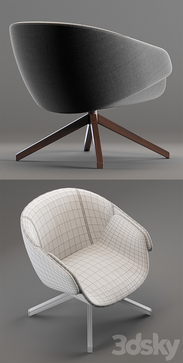 SP01 ANITA | Armchair 3DS Max Model - thumbnail 3