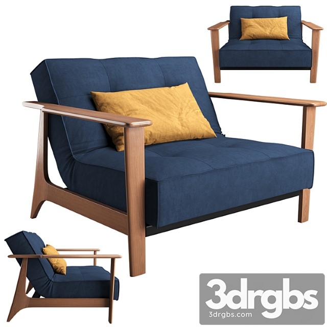 Splitback frej armchair 3dsmax Download - thumbnail 1