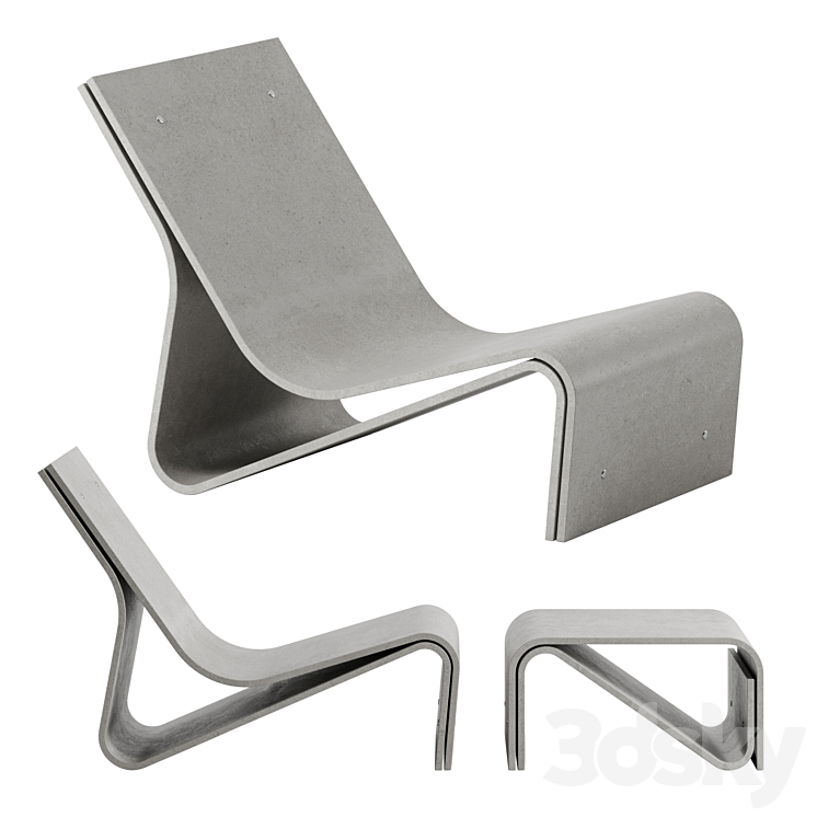 SPONECK outdoor chair by Swiss Pearl 3DS Max - thumbnail 1