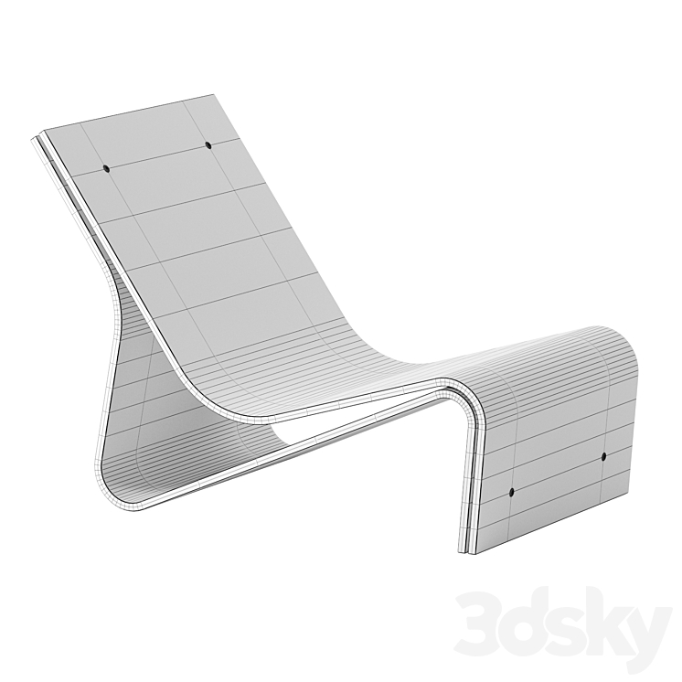 SPONECK outdoor chair by Swiss Pearl 3DS Max - thumbnail 2