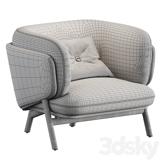 Stanley Armchair by Da La Espada 3DSMax File - thumbnail 5