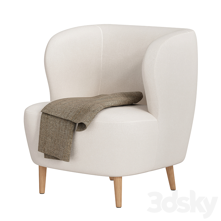 stay lounge chair by gubi 3DS Max Model - thumbnail 1