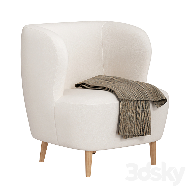 stay lounge chair by gubi 3DS Max Model - thumbnail 2