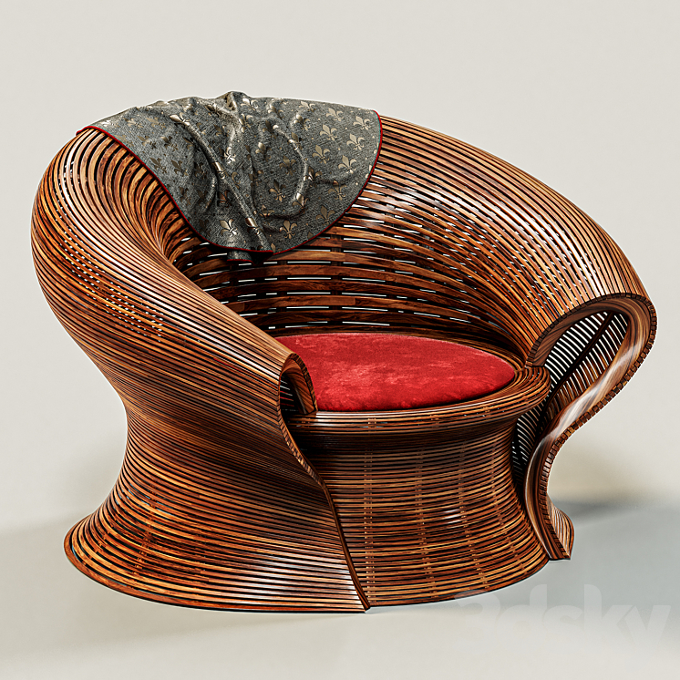 Steam 23 Walnut Steam bent Chair by Bae Se Hwa 3DS Max - thumbnail 2