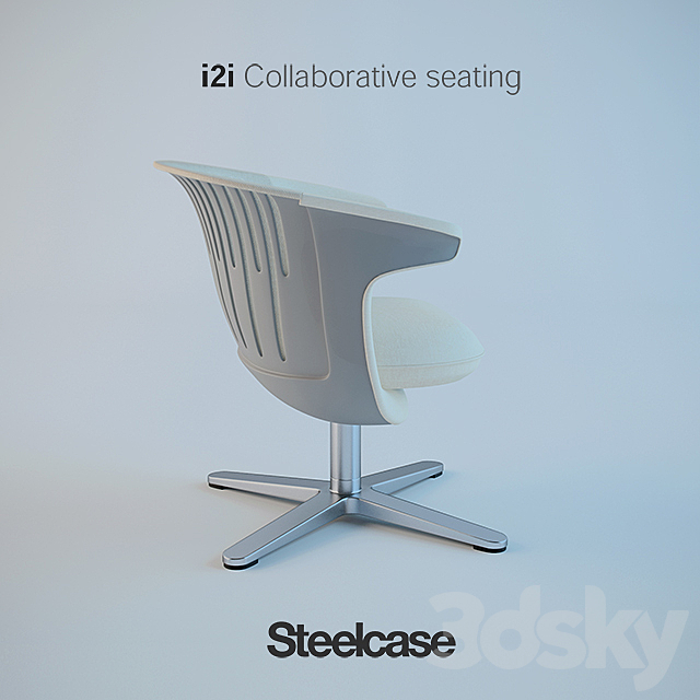 Steelcase i2i Collaborative seating chair 3DS Max Model - thumbnail 3