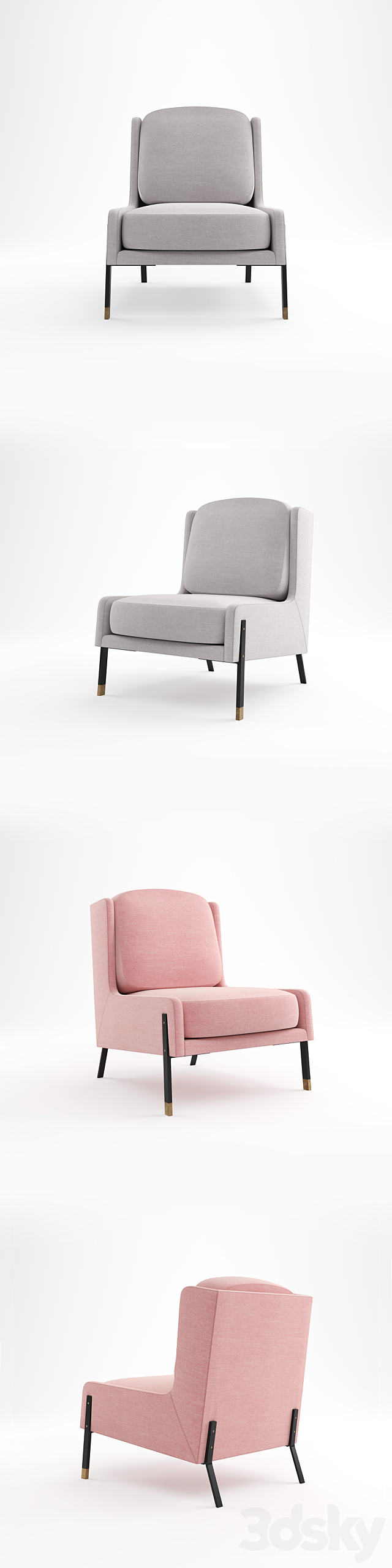 Stellar Works – Blink Sofa One Seater 3DSMax File - thumbnail 2