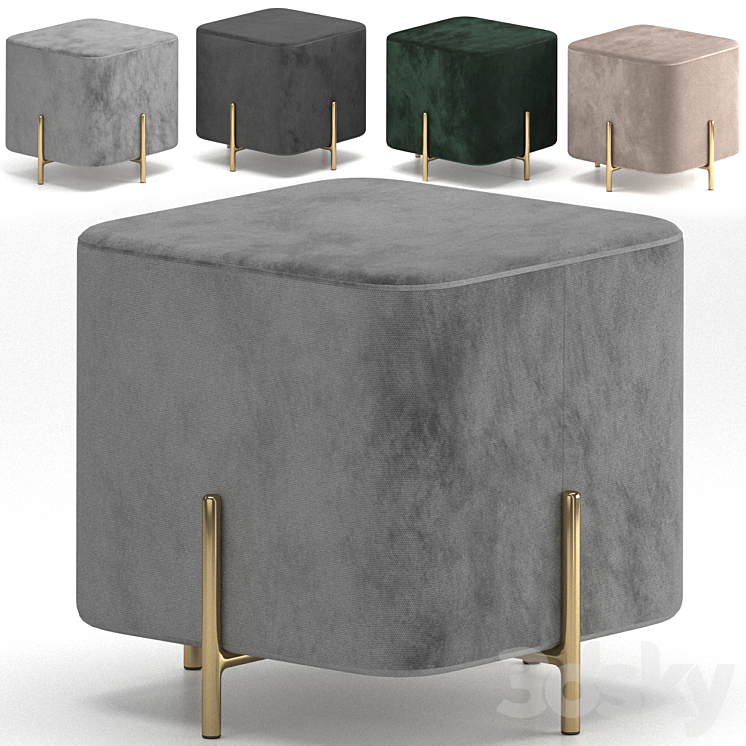 Stool Halmar CORNO 3DS Max - thumbnail 1