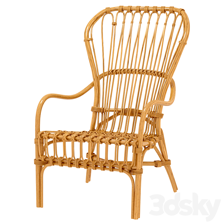 Storsele bamboo chair 3DS Max - thumbnail 1