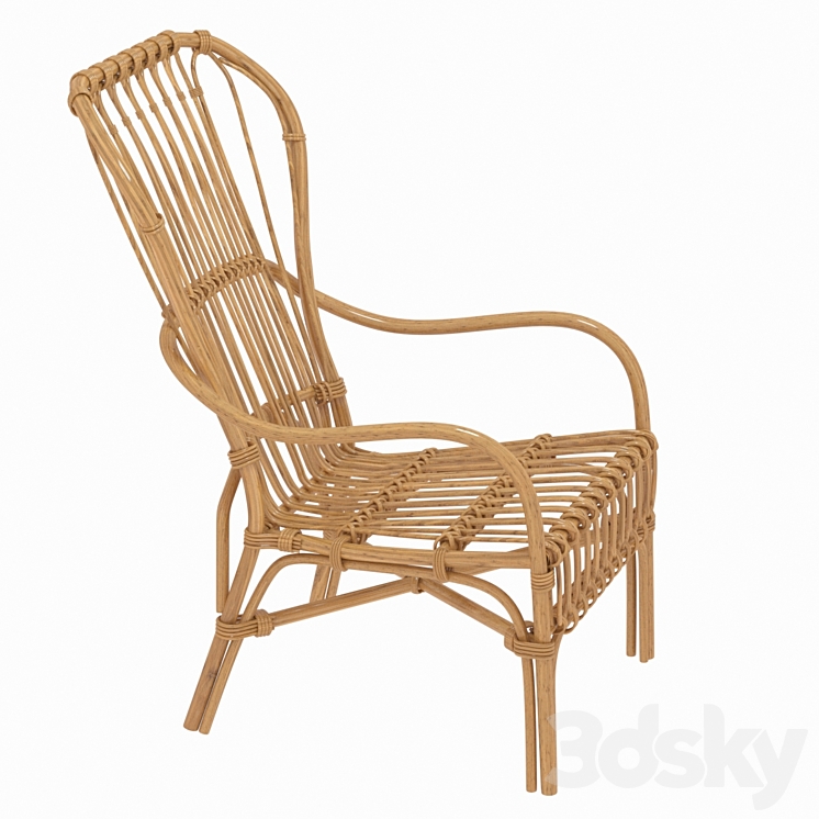 Storsele bamboo chair 3DS Max - thumbnail 2