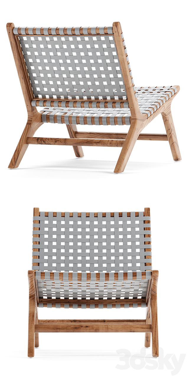 Strap Girona Outdoor Accent Chairs 3DSMax File - thumbnail 2