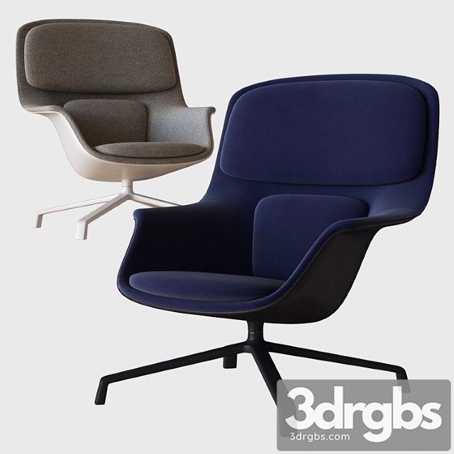 Striad swivel armchair herman miller 3dsmax Download - thumbnail 1