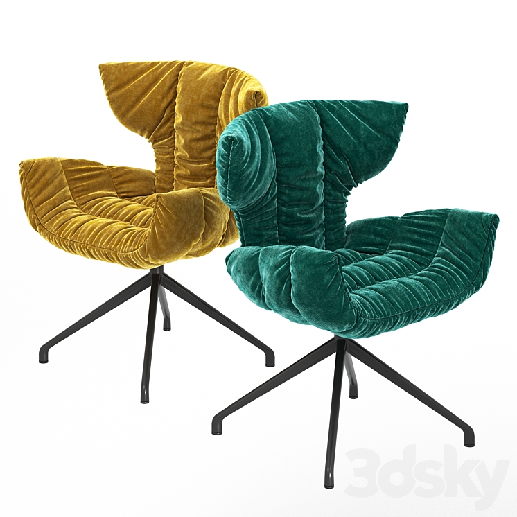 Stylish Italian modern Cassia B156 armchair from Bretz 3DS Max Model - thumbnail 3