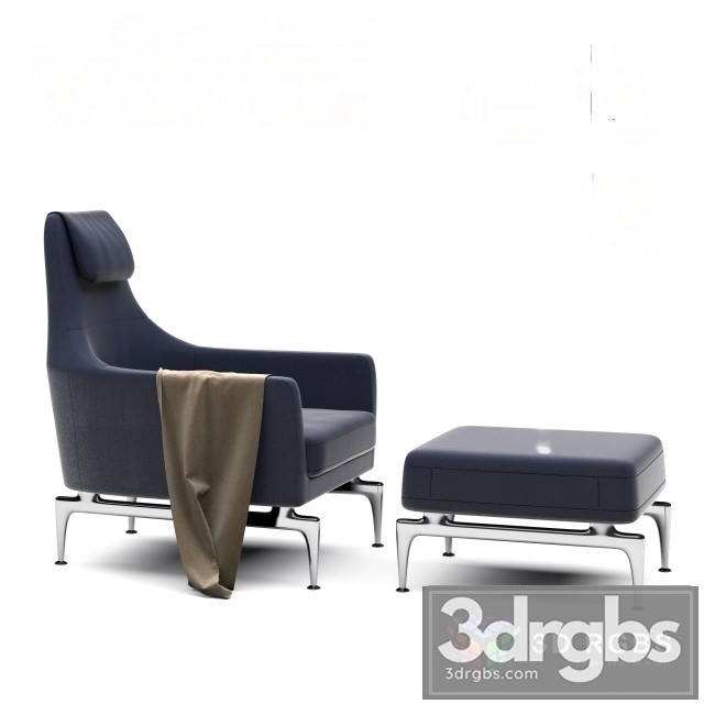 Suita Fabric Armchair 3dsmax Download - thumbnail 1