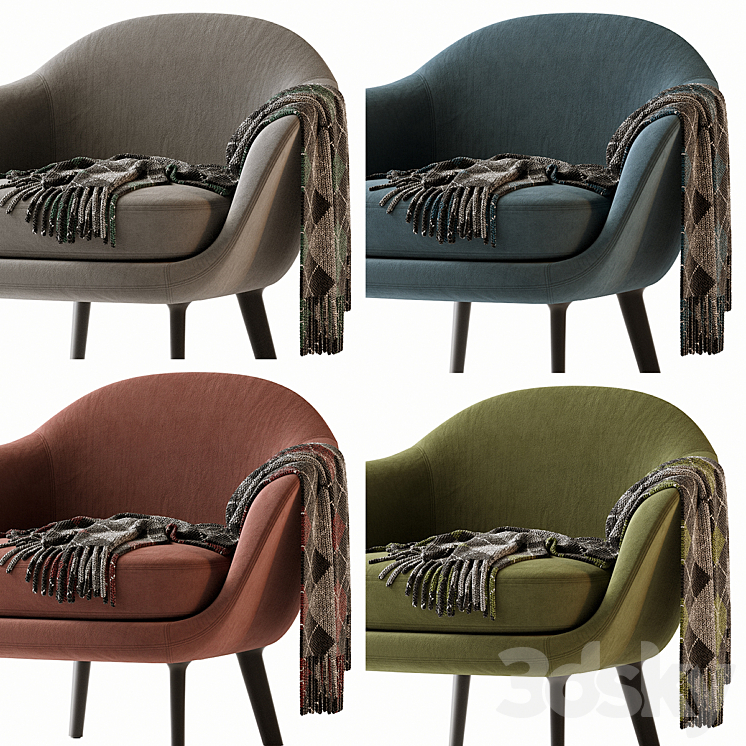 Sum Armchair 3DS Max Model - thumbnail 2