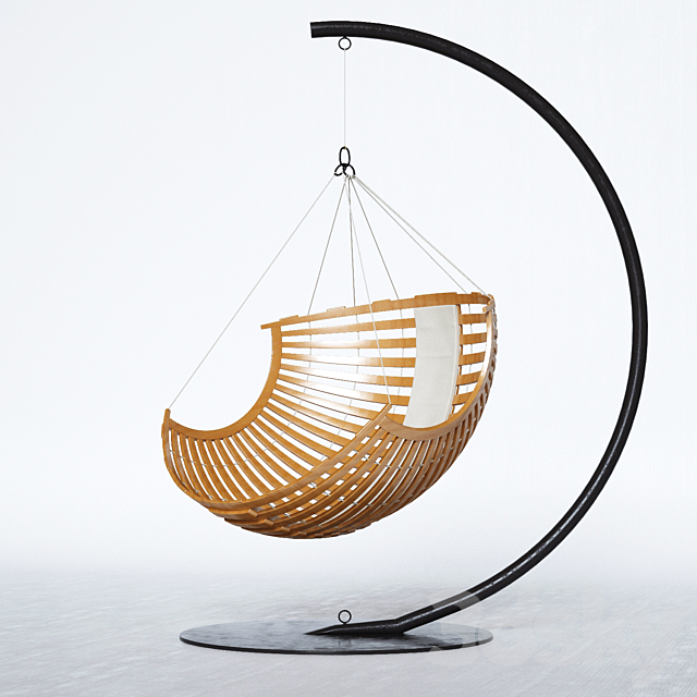 Suspended chair 3ds Max - thumbnail 2