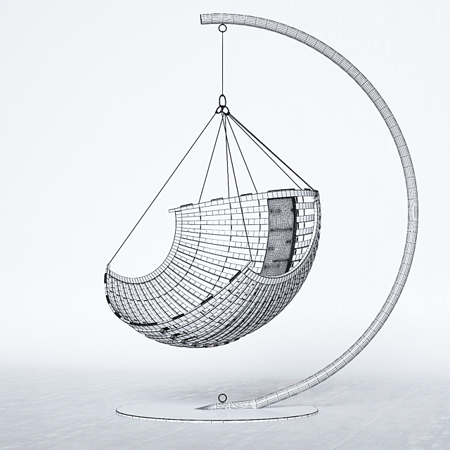 Suspended chair 3ds Max - thumbnail 3