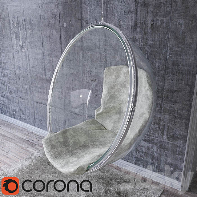 Suspended glass chair 3DSMax File - thumbnail 1